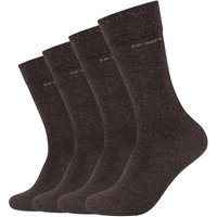4er Pack camano Soft Crew Socken 8997 - dark brown melange 35-38 von CAMANO