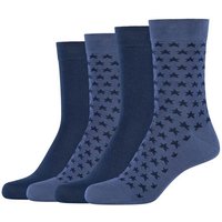 4er Pack camano Soft Stars Crew Socken Damen 5444 - captain's blue 39-42 von CAMANO