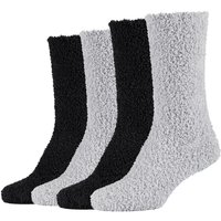 4er Pack camano Sustainable Cosy Crew Socken Damen 9999 - black 35-38 von CAMANO