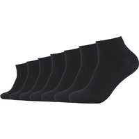 7er Pack camano Soft Bio-Baumwoll GOTS Quarter Socken 0005 - black 35-38 von CAMANO