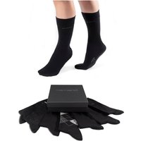 7er Pack camano Soft Patterned Socken Herren 9999 - black 39-42 von CAMANO