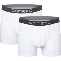 2er Pack camano Men comfort BCI cotton Boxershorts 1000 - white S von CAMANO