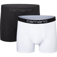 camano Men comfort BCI cotton Boxershorts 1001 - white mix L von CAMANO