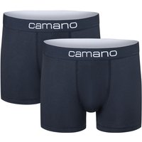 2er Pack camano Men comfort BCI cotton Boxershorts 5580 - navy blazer S von CAMANO