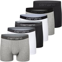 camano Men comfort BCI cotton Boxershorts 6p in Box 0801 - black grey white M von CAMANO