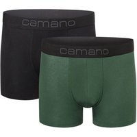 2er Pack camano Men comfort BCI cotton Boxershorts 7910 - sycamore green L von CAMANO