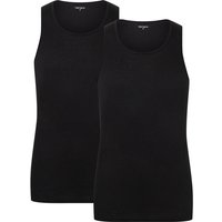 camano Men comfort BCI cotton Tanktop T-shirt 2p 9999 - black L von CAMANO