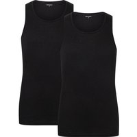 camano Men comfort BCI cotton Tanktop T-shirt 2p 9999 - black XL von CAMANO