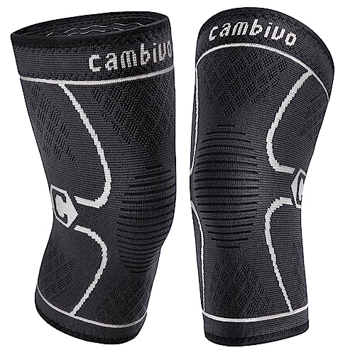 CAMBIVO 2 x Kniebandage Damen Männer, Orthopädische Kniebandage hilfreich Erholung bei Meniskusriss, ACL und Arthritis, Bandage Knie für Laufen, Wandern, Joggen, Sport, Volleyball von CAMBIVO