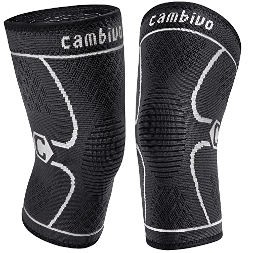 CAMBIVO 2 x Kniebandage Damen Männer, Orthopädische Kniebandage hilfreich Erholung bei Meniskusriss, ACL und Arthritis, Bandage Knie für Laufen, Wandern, Joggen, Sport, Volleyball von CAMBIVO