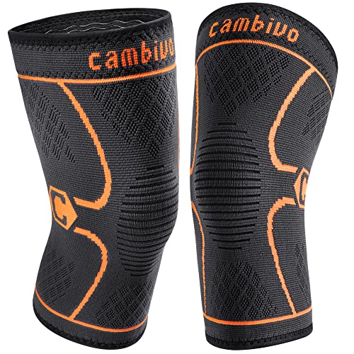 CAMBIVO 2 x Kniebandage Damen Männer, Volleyball Knieschoner, Orthopädische Kniebandage hilfreich Erholung bei Meniskusriss, ACL und Arthritis, Bandage Knie für Laufen, Wandern, Joggen, Sport von CAMBIVO