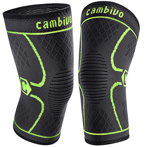 CAMBIVO 2 x Kniebandage Damen, Kniestütze, Orthopädische Kniebandage hilfreich Erholung bei Meniskusriss, ACL und Arthritis, Bandage Knie für Laufen, Wandern, Joggen, Sport, Volleyball von CAMBIVO