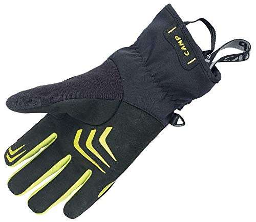 CAMP G Comp Warm Schwarz - Primaloft Vielseitiger Warmer 3-in-1 Skitouren Handschuh, Größe L - Farbe Black - Lime von CAMP