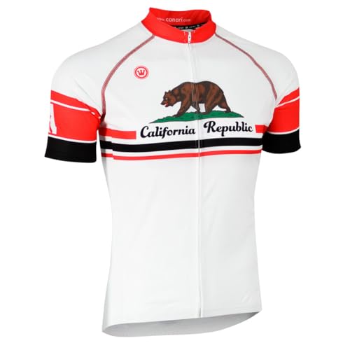 Canari Cyclewear Herren Fahrradtrikot California Bear 12286, weiß, Large von CANARI