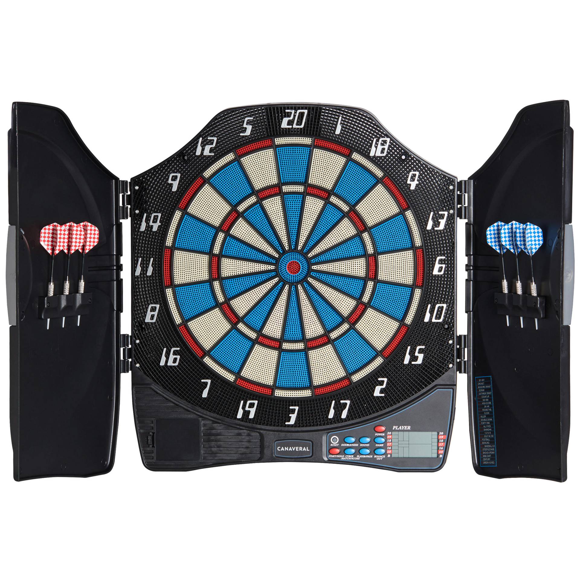 Elektronische Dartscheibe - ED310 Softdart mit 6 Pfeilen von CANAVERAL
