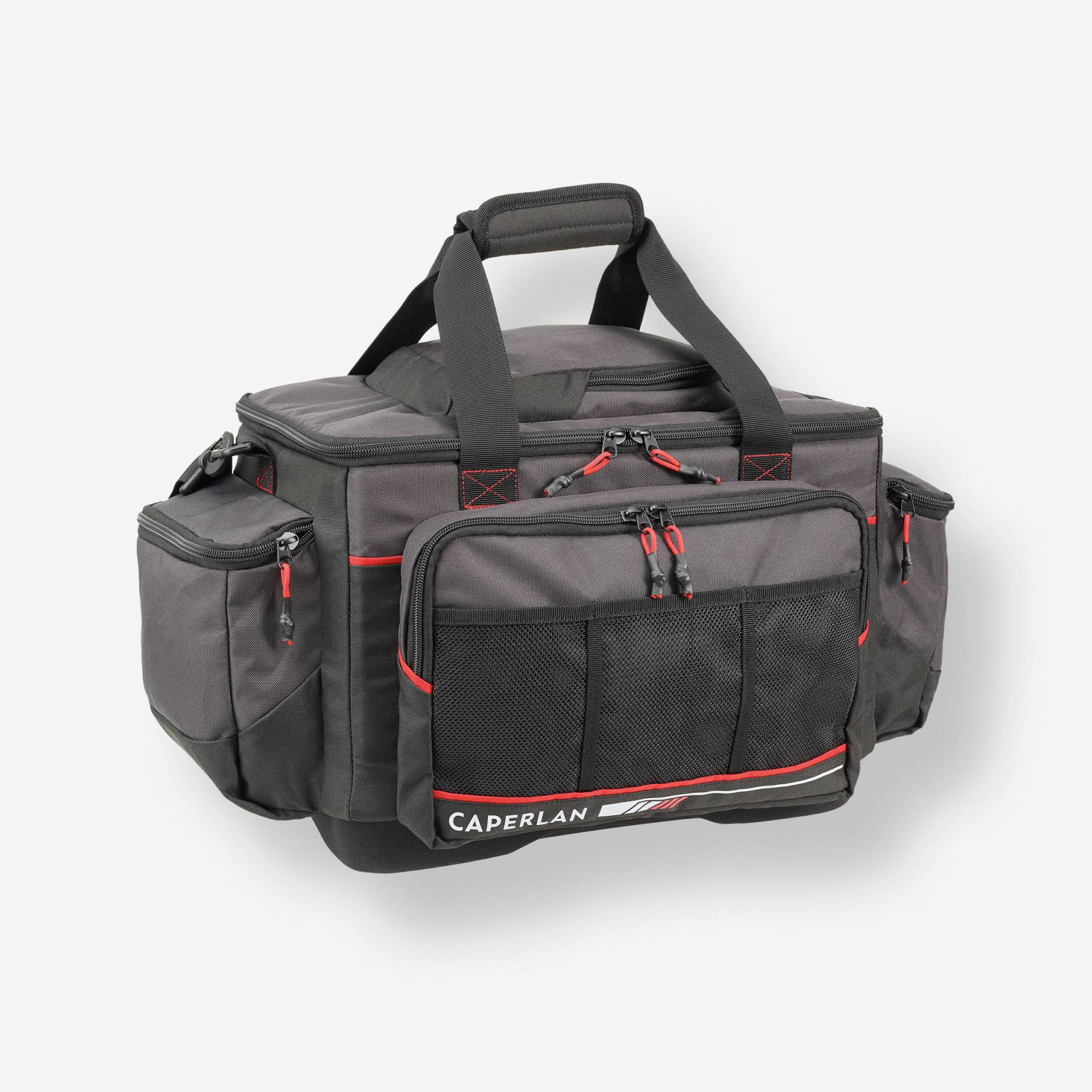 Angeltasche für Aufbewahrung und Transport Carryall L 31 l Angelköder schwarz/rot von CAPERLAN