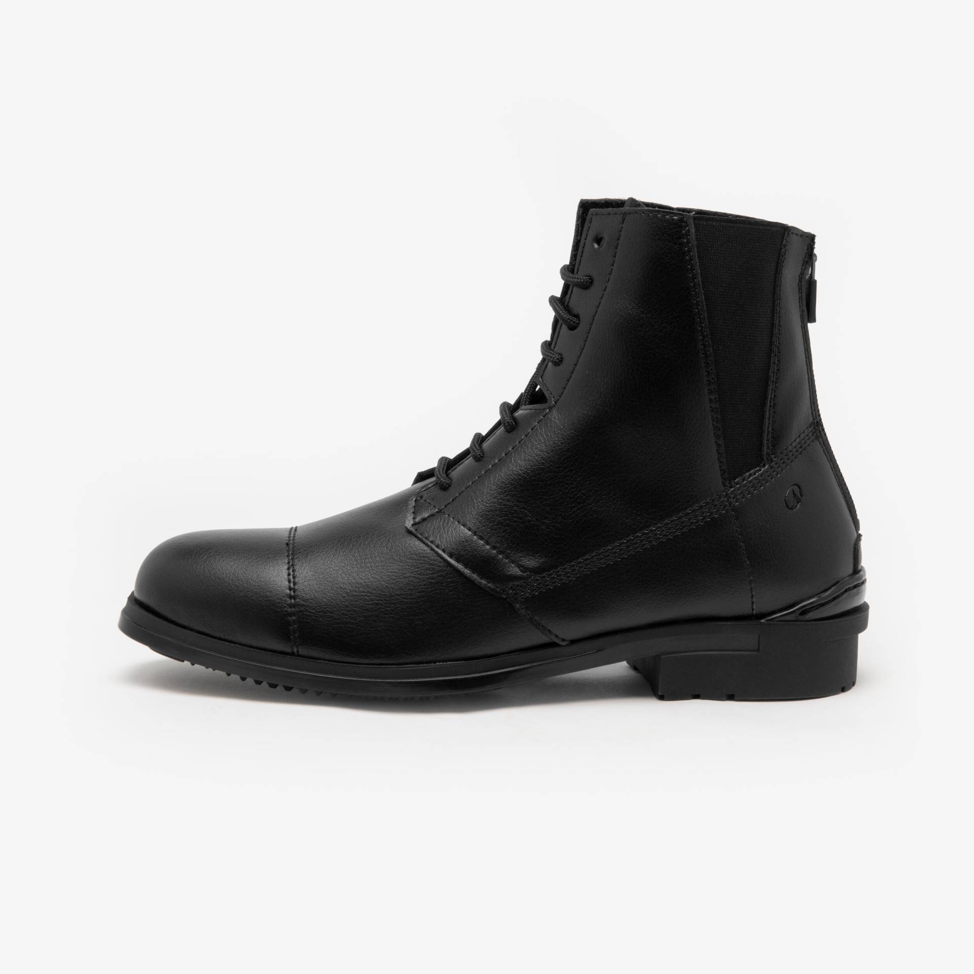 Reitstiefeletten 500 Synthetikleder Erwachsene schwarz von CAPERLAN