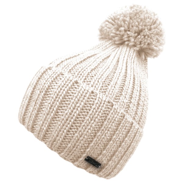 CAPO - Ribbed Beanie Wool Pompon - Mütze Gr One Size beige von CAPO