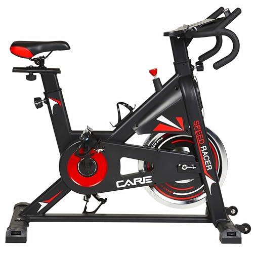 CARE FITNESS - Speed Bike Speed Racer - 6 Funktionen - Schwungmasse 12 kg - Filz-Bremssystem - Profi Performance Indoor Cycle von CARE FITNESS