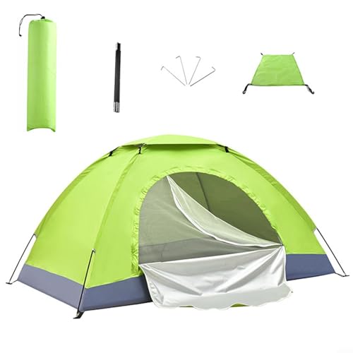 Camping-Zelt, ultraleichtes Campingzelt mit Unterstand, Tragetasche, Rucksackzelt, Outdoor-Unterstand für 1/2 Personen, Wandern, Camping, Outdoor (2 Personen, grün) von CARMOTTER