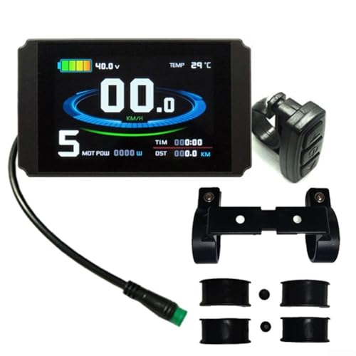 KT LCD8H Display für Elektrofahrräder, Elektrofahrrad-Geschwindigkeitsmesser, wasserdicht, USB-Bedienfeld, Elektrofahrrad, 24 V/36 V/48 V, universelles LCD-Display von CARMOTTER