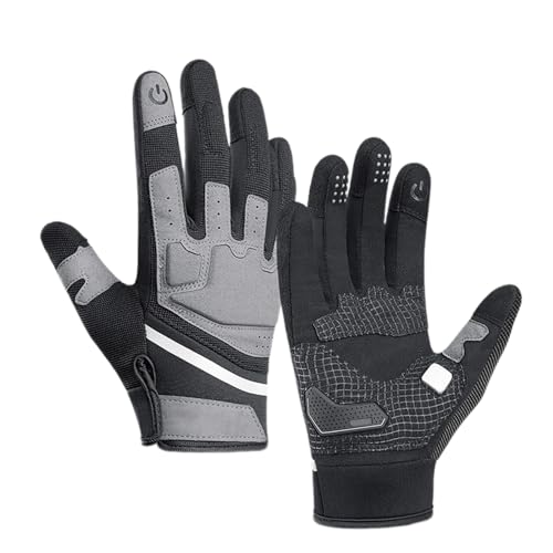 CASNO Anti-Rutsch-Motorrad-Handschuhe, Touchscreens, Motorradhandschuhe, Vollfinger-Handschuhe für Radfahren, Reiten von CASNO