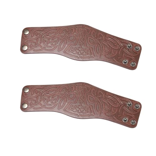 Leathers Bracer Mittelalterliche Armschiene, Handgelenkstulpen, Armstulpen, Armschutz, PU-Handschuh, Armband, Zubehör, Leder, Armschützer, Damen, mittelalterlich, für Herren, Halloween von CASNO