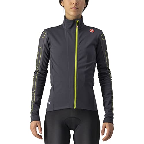 Castelli 4519539 TRANSITION W JACKET Jacket Women's DARK GRAY/BRILLIANT YELLOW M von CASTELLI