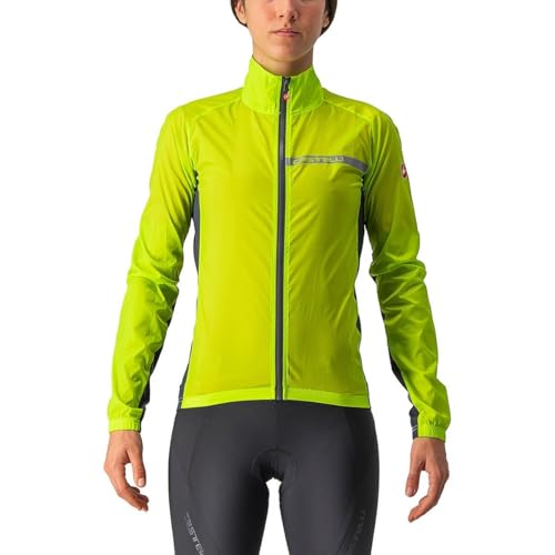 CASTELLI 4521529-383 SQUADRA STRETCH W JACKET Jacket Women's Elektrischer Kalk/Dunkelgrau L von CASTELLI