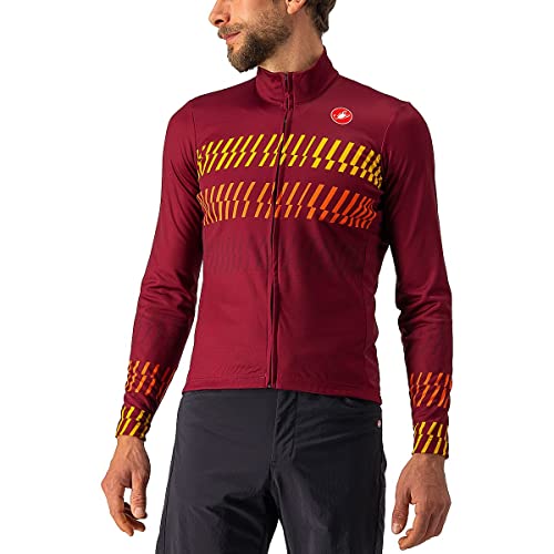 CASTELLI 4522500-421 Unlimited TH Jersey Sweatshirt Herren Bordeaux/Goldenrod Größe L von CASTELLI