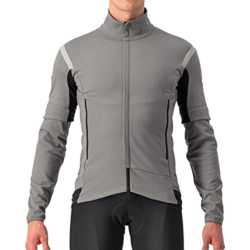 Castelli 4522510 PERFETTO RoS 2 CONVERTIBLE JAC Jacket Men's NICKEL GRAY/TRAVERTINE GRAY XS von CASTELLI