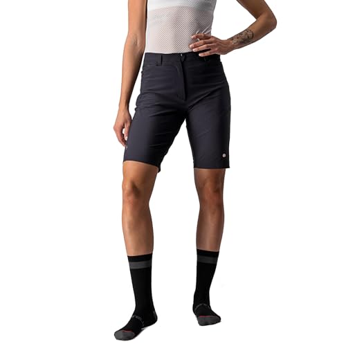 CASTELLI Women's Unlimited W Baggy Short, Schwarz-Weiss, M von CASTELLI