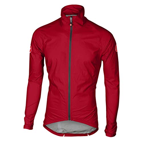 CASTELLI Emergency Rain Jacket, Sportjacke für Herren XL rot von CASTELLI
