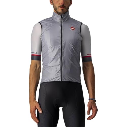 CASTELLI Men's ARIA Sports Vest, Silbergrau/DUNKELGRAU, M von CASTELLI
