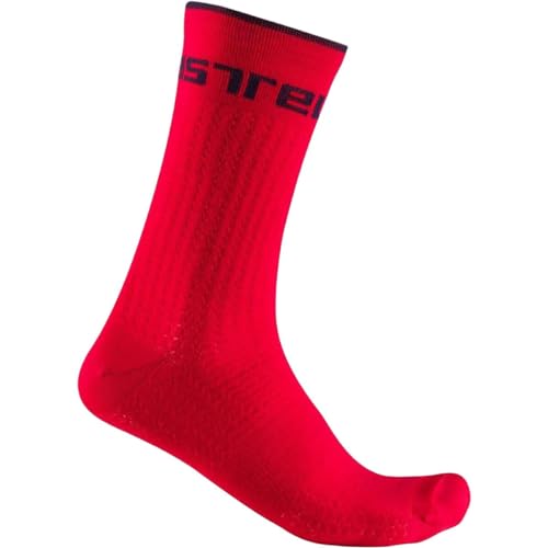 CASTELLI 4521552-642 DISTANZA 20 SOCK Socks Herren POMPEIAN RED Größe XXL von CASTELLI