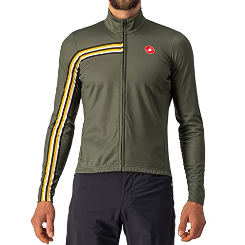 CASTELLI 4522500-075 Unlimited TH Jersey Sweatshirt Herren Military Green/Goldenrod Größe M von CASTELLI