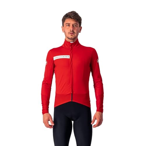 CASTELLI Herren BETA RoS Jacket Jacke, Rot/Silber Gray, Medium von CASTELLI