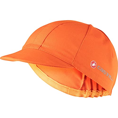 CASTELLI Men's Endurance Cap Hat, ORANGE BRILLANT/Stahl DUNKEL SCHW, Einheitsgröße von CASTELLI