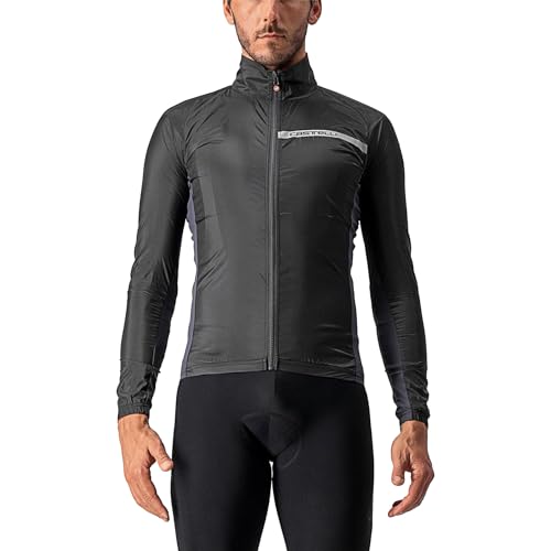 Castelli Herren Squadra Stretch JKT Jacket, Light Black/Dark Gray, L von CASTELLI