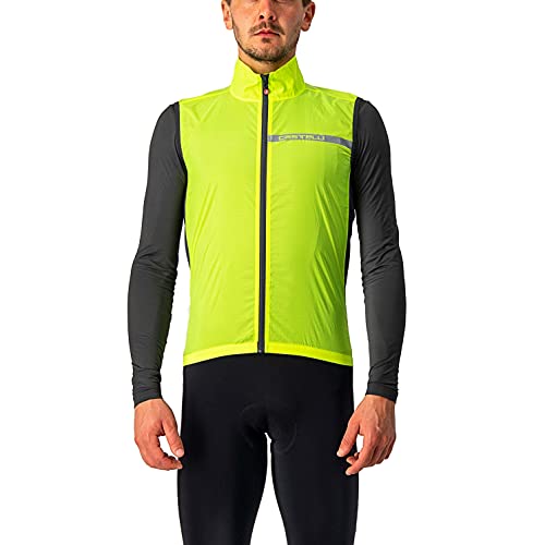 CASTELLI Men's Squadra Stretch Vest Sports, Gelbes Fluo/Dunkelgrau, M von CASTELLI