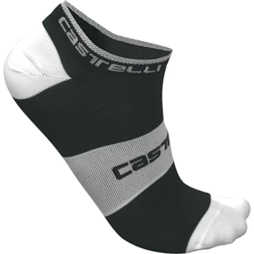 CASTELLI LOWBOY Sock, White, Black, XXL von CASTELLI