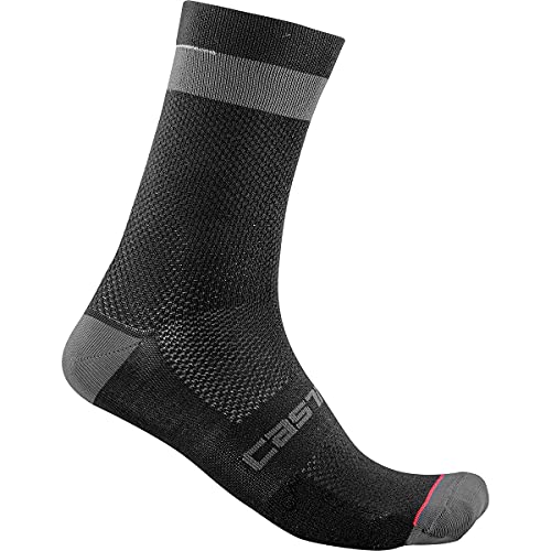 Castelli Men's Alpha 18 Sock, Black/Dark Gray, XXL von CASTELLI