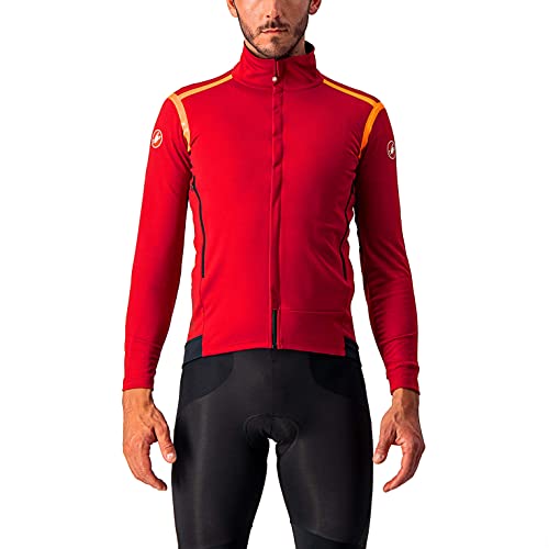 CASTELLI Men's Perfetto Ros Long Sleeve Jacket, Pro Red/Brilliant Orange, XXL von CASTELLI