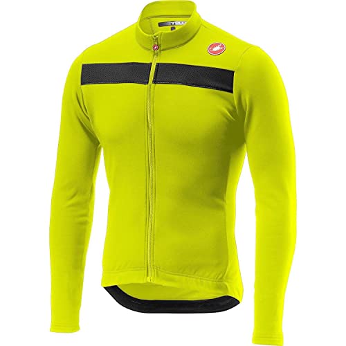 CASTELLI Men's Puro 3 Jersey FZ Sweatshirt, Gelber Fluo/schwarzer Reflex von CASTELLI