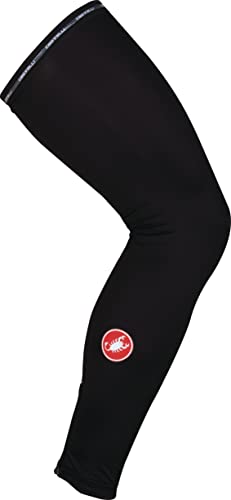 CASTELLI Men's UPF 50 + Light Leg Sleeves Warmers, Schwarz, M von CASTELLI