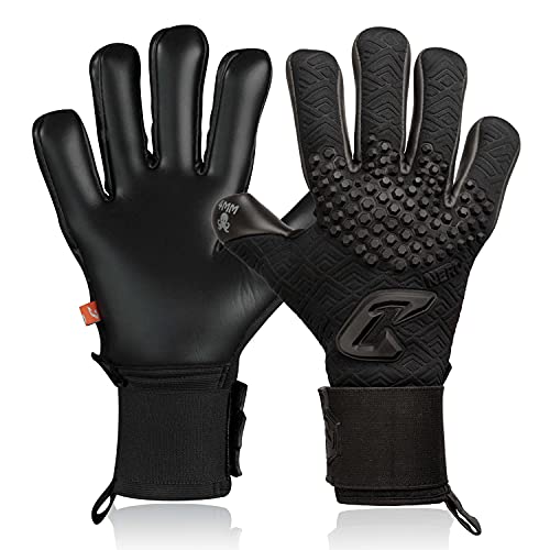 CATCH&KEEP Artico & Nero Torwarthandschuhe | Profi Fußballhandschuhe | 4mm Octopus Grip für maximalen Halt bei jedem Wetter | I-Grip Technologie & dynamischer Negativschnitt (Deep Dark, 7) von CATCH & KEEP