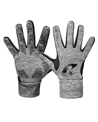 CATCH & KEEP Feldspielerhandschuhe - Wärmende Sporthandschuhe für Herbst und Winter mit starkem Grip - Fußballhandschuhe Herren und Damen - Auch für andere Sportarten - in Grau und Schwarz erhältlich von CATCH & KEEP
