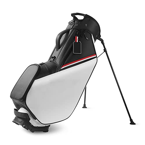Tragbare Golf-Standtasche, wasserdichte PU-Leder-Golftasche für Männer und Frauen, Reise-Golfschlägertasche, Leichter Golfschläger-Organizer, für den Außenbereich (C) von CAULO