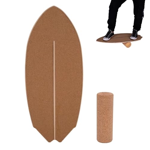 Balance board | Balance board kinder | Fitnessgeräte für zuhause | Balance board erwachsene | Surfboard + faszienrolle | Balance pad | Waveboard | Made in EU von CAWI