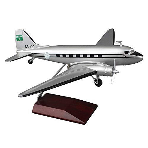 CAZARU Druckguss-Flugzeug-Kunststoffmodell, 1/72 Douglas DC-3 Airliner Flugzeugmodell, Spielzeug für Erwachsene und Dekorationen, 10,6 Zoll x 15,4 Zoll von CAZARU